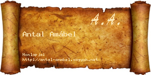 Antal Amábel névjegykártya